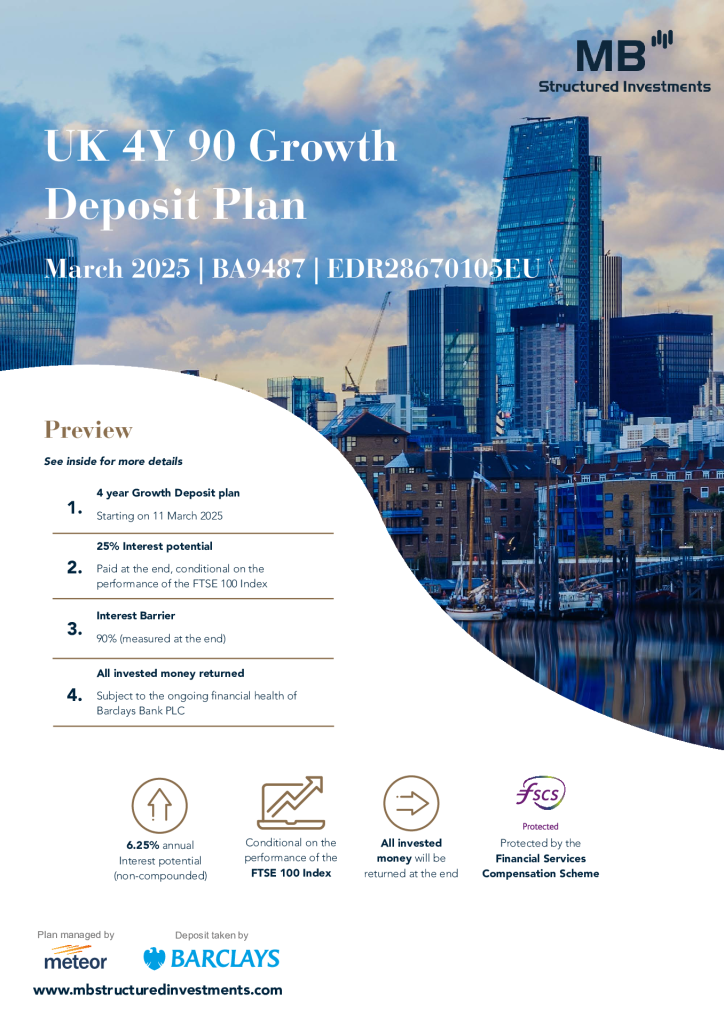 Plan Brochure - UK 4Y 90 Growth Deposit Plan - BA9487 thumbnail